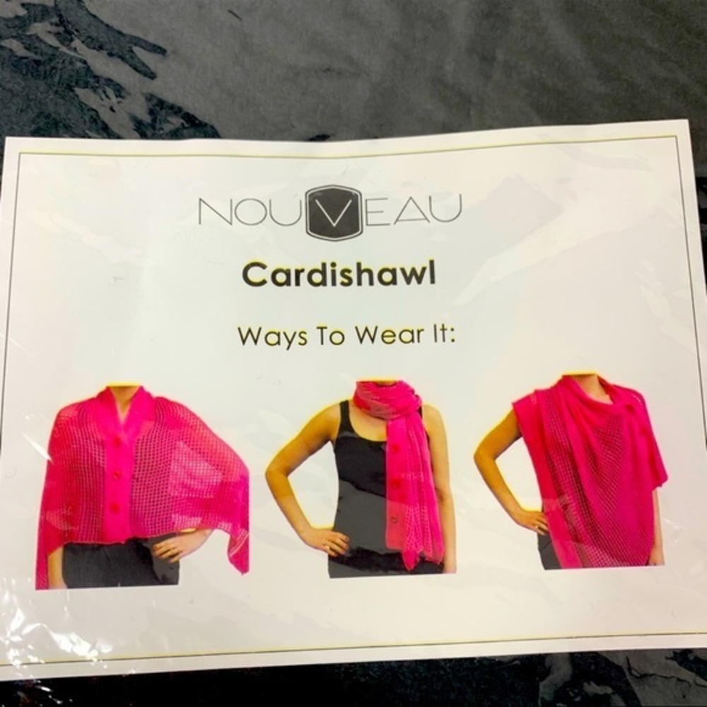 LAST 1! BLACK 3in1 Cardishaw Switch it up Scarf or Shaw By Nouveau